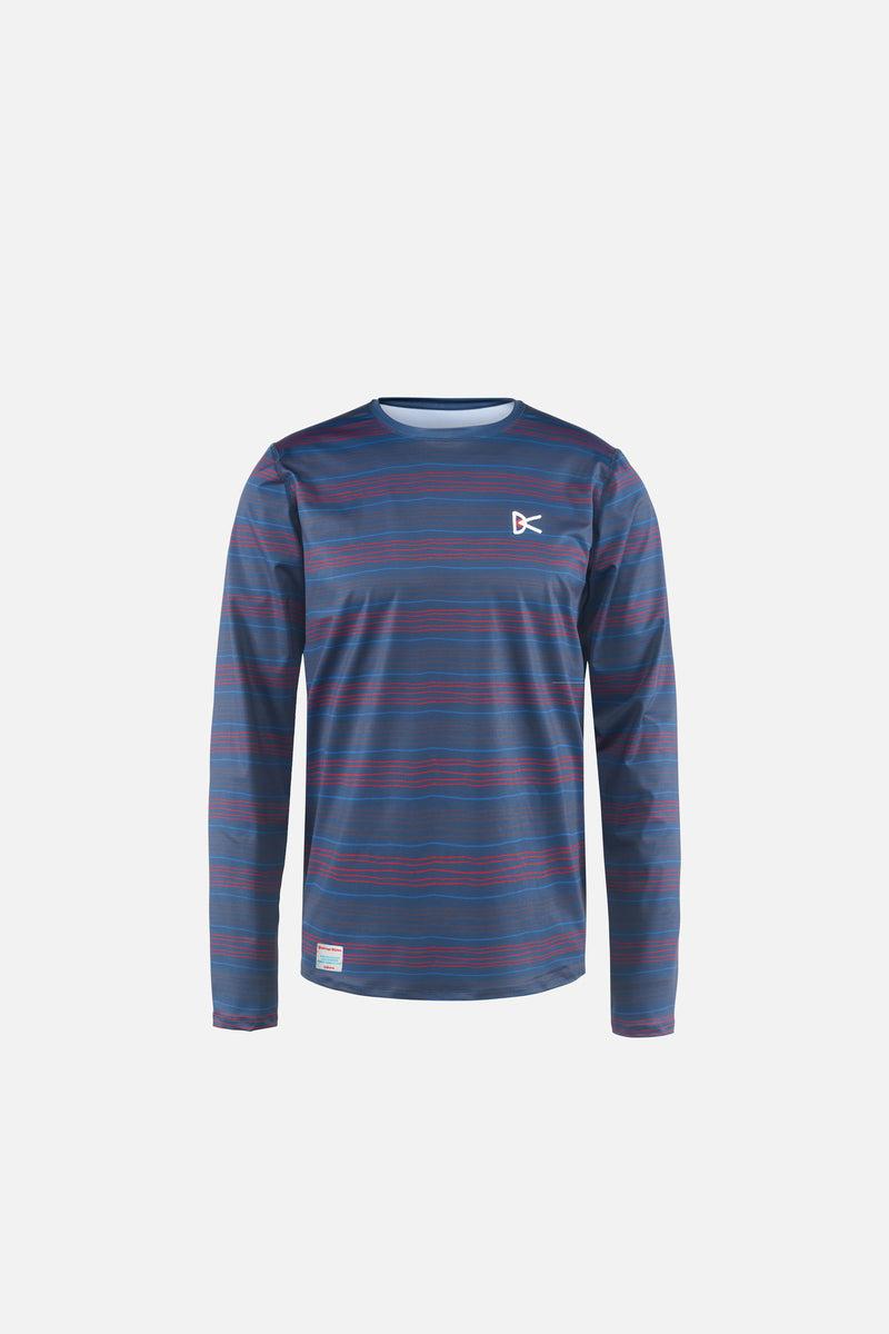 district vision Lightweight Long Sleeve Graphic Tee Micro Stripes