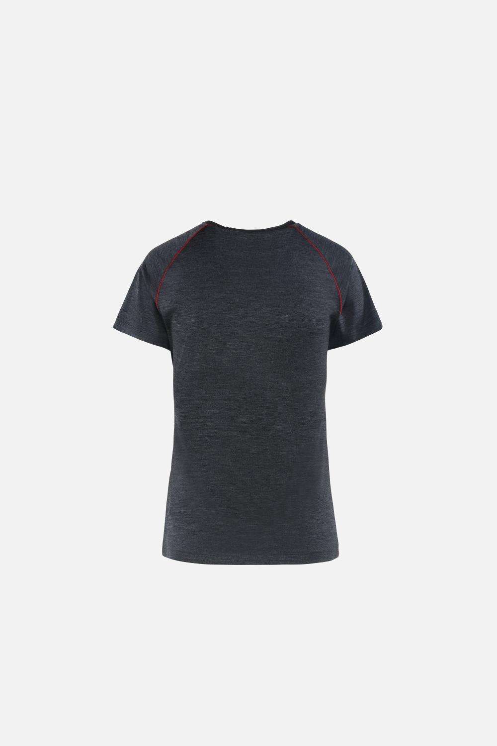 District Vision Merino Short Sleeve Fitted Tee Dark Heather