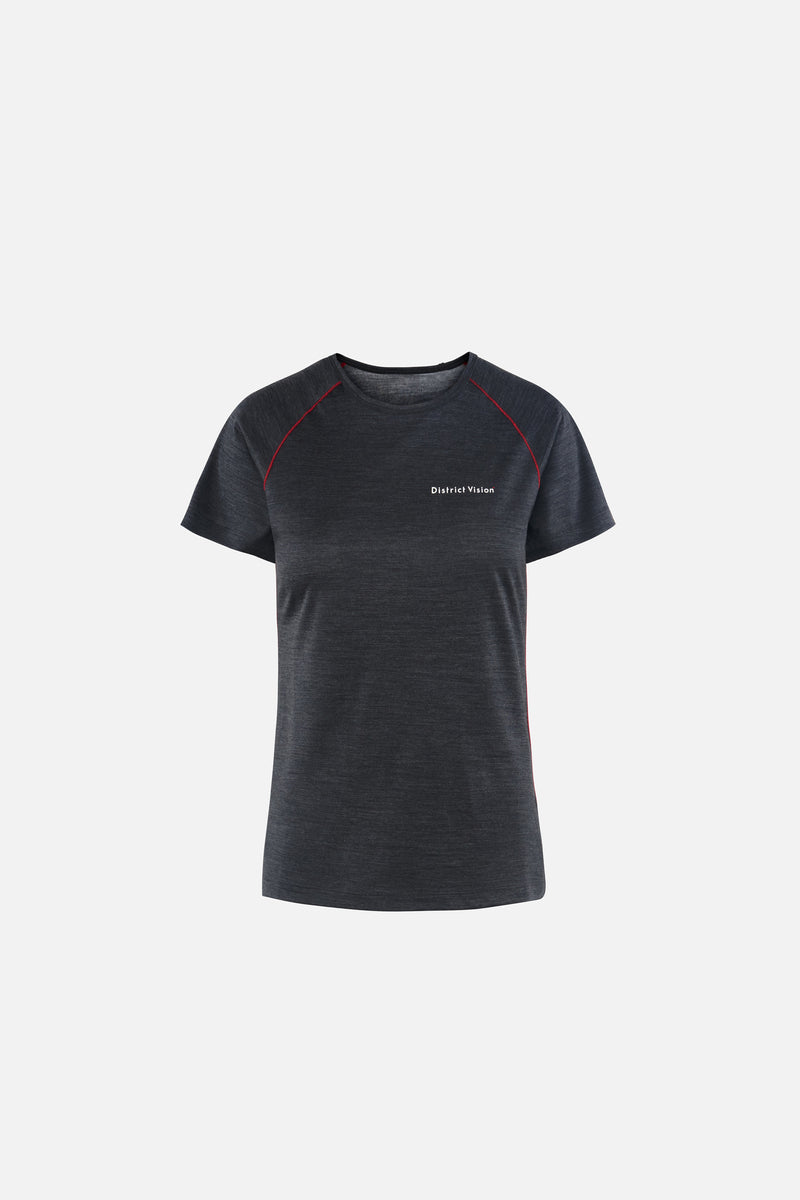 district vision Merino Short Sleeve Fitted Tee Dark Heather