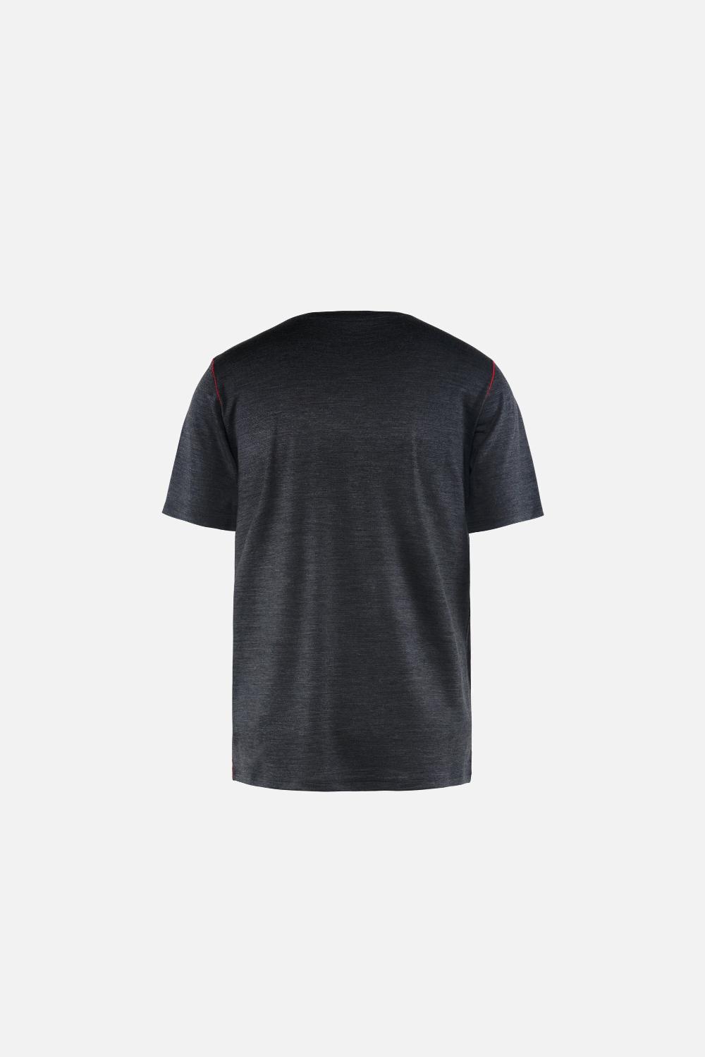 District Vision Merino Short Sleeve Tee Dark Melange