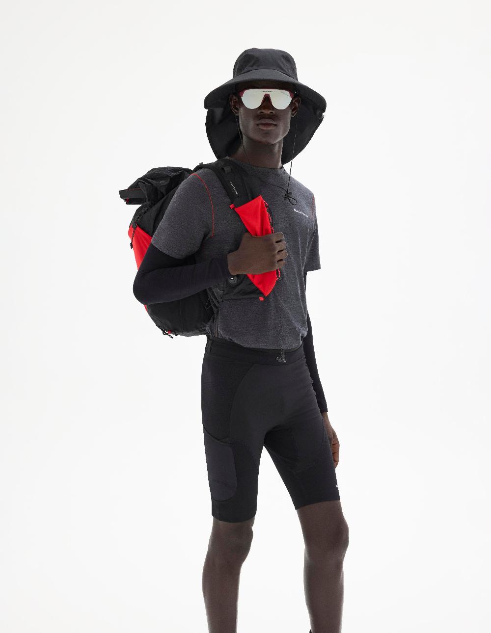 District Vision Merino Short Sleeve Tee Dark Melange