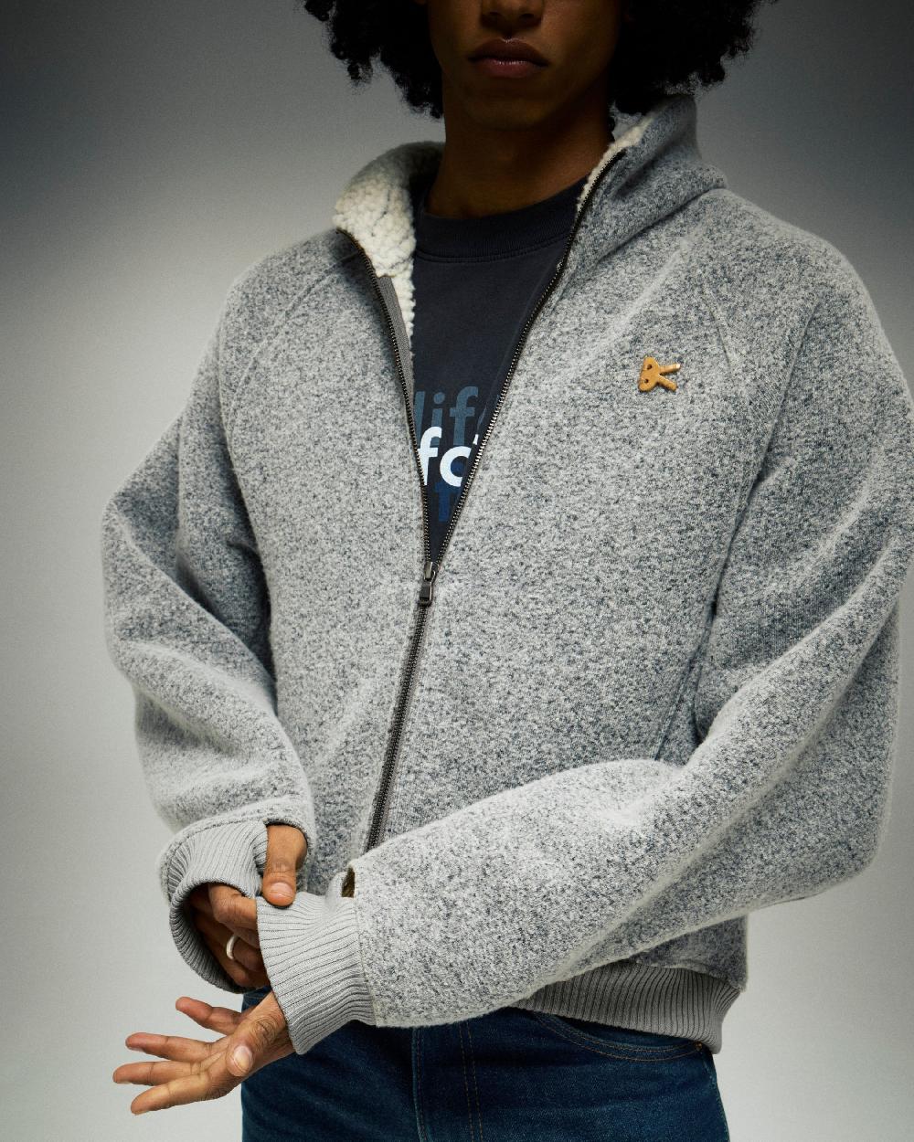 District Vision Reverse High Loft Fleece Light Melange