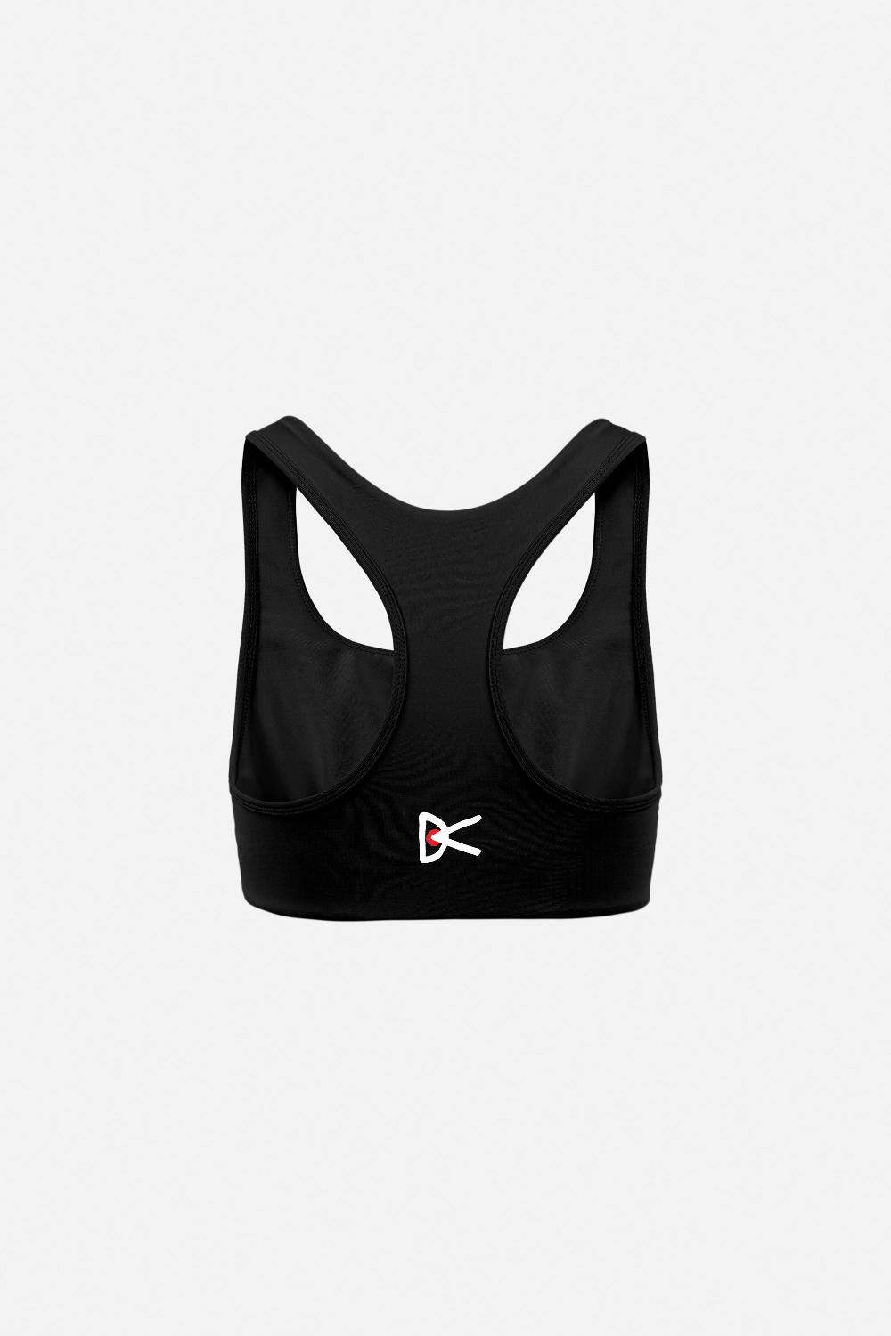 District Vision Twin Layer Medium Support Bra Black