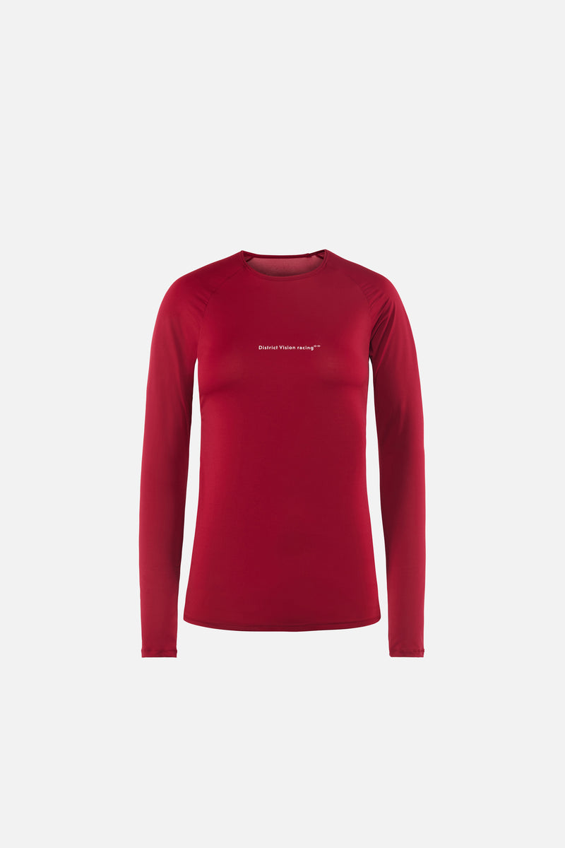 district vision Ultralight Aloe Long Sleeve Fitted Tee Cardinal