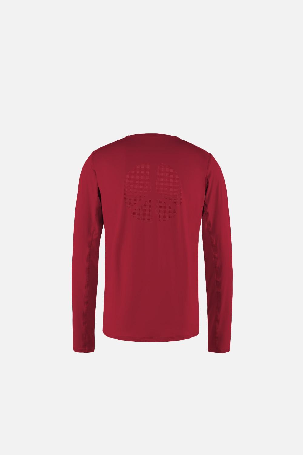District Vision Ultralight Aloe Long Sleeve Tee Cardinal