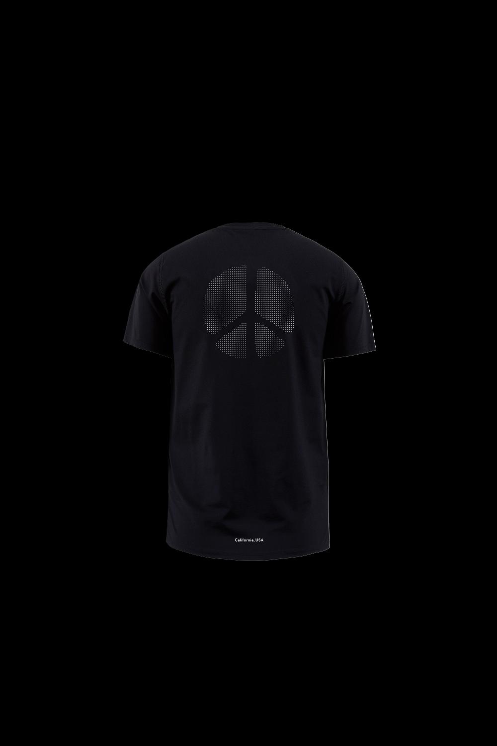 District Vision Ultralight Aloe Short Sleeve Tee Black Wordmark
