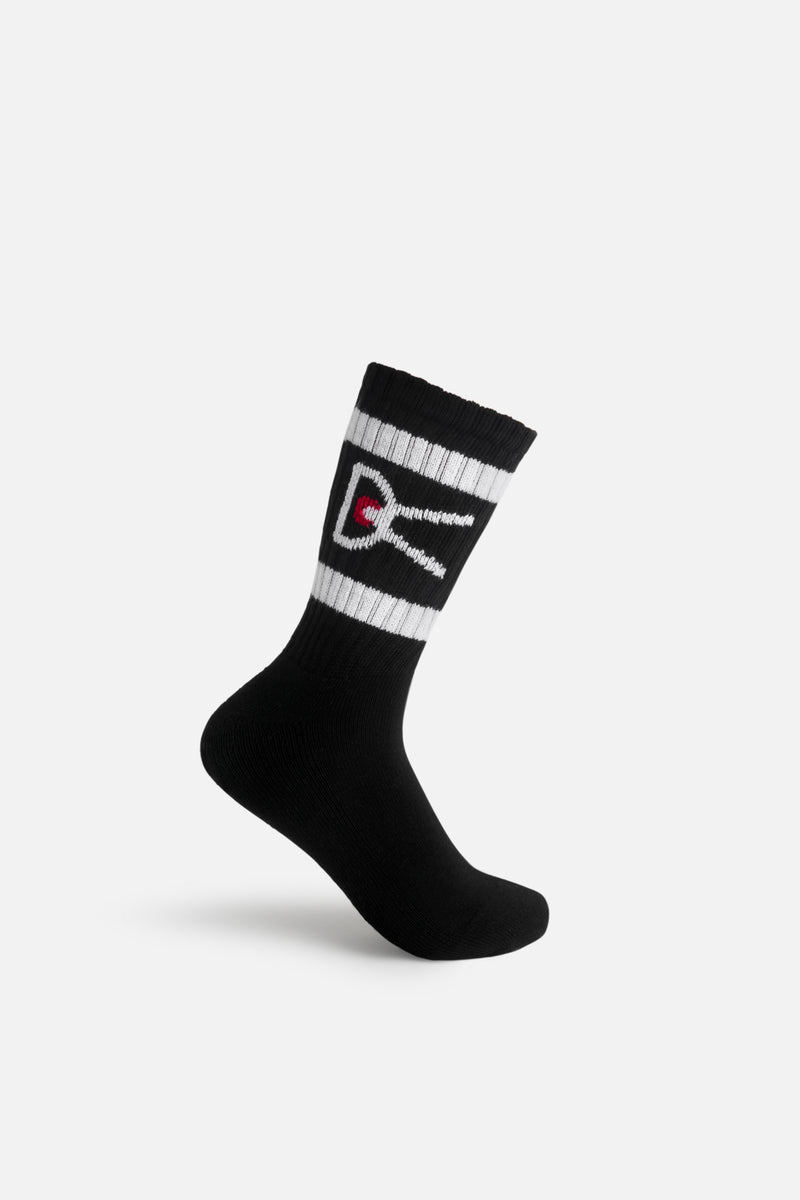 district vision USA Cotton Socks Black & White Stripe