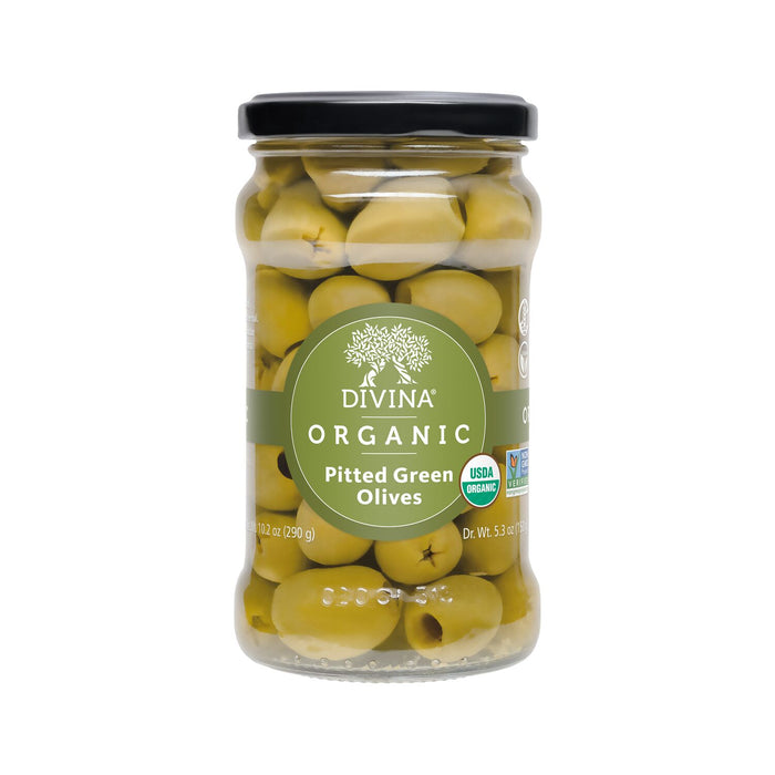 divina Organic Pitted Green Olives