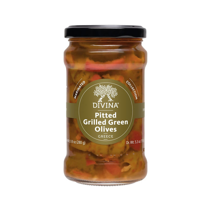 divina Pitted Grilled Green Olives