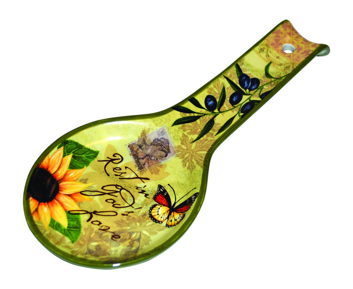 divinity boutique Bella Vita Sunflower Spoon Rest - "Rest In God's Love"