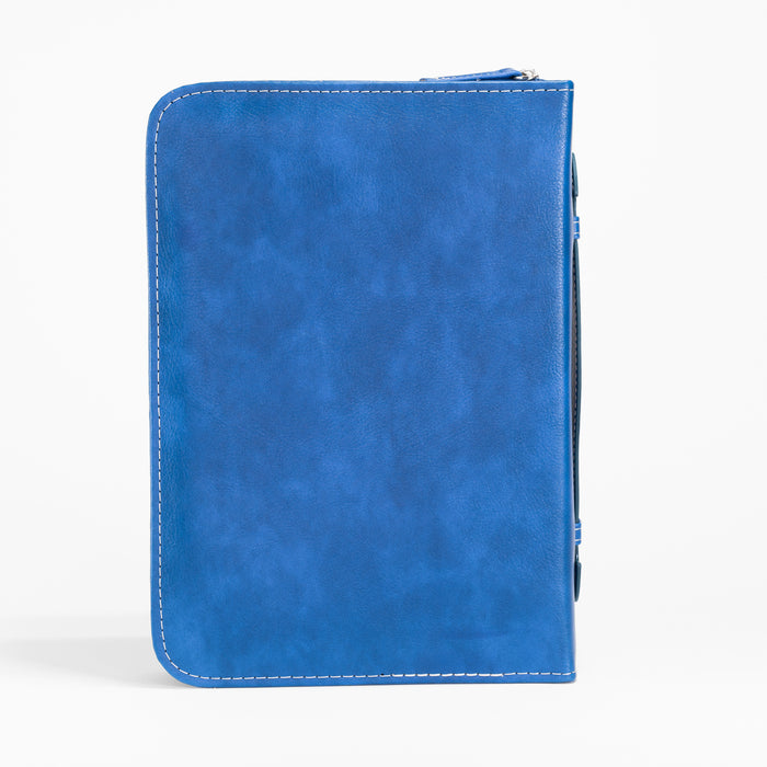 Divinity Boutique Bible Cover - Blue Flower Filled With Joy Psalm 126:3