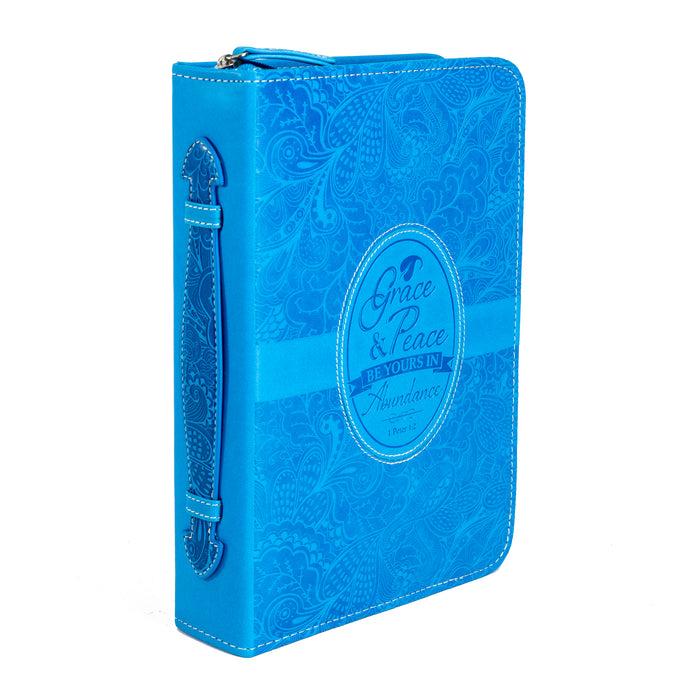 divinity boutique Bible Cover - Blue Grace And Peace 1 Peter 1:2