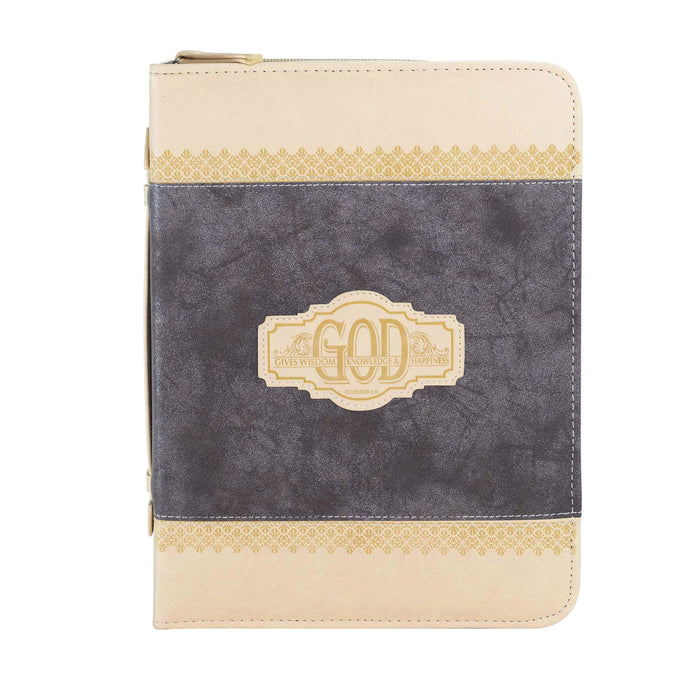 Divinity Boutique Bible Cover - Brown God Gives Wisdom Ecclesiastes 2:26