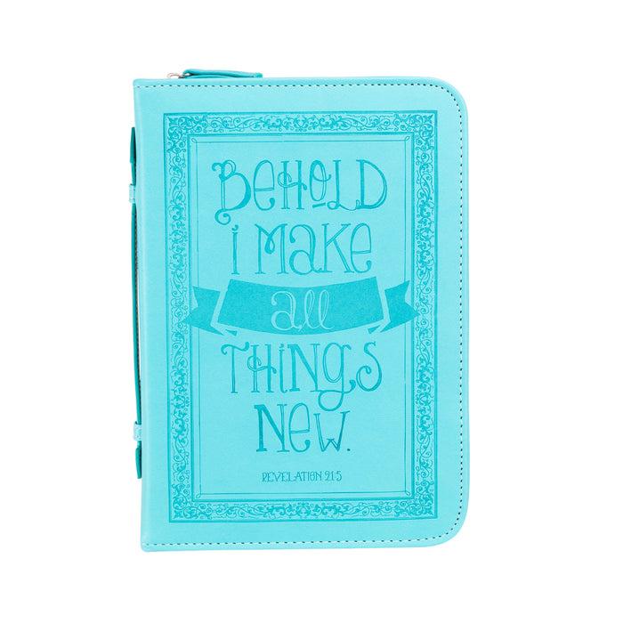 Divinity Boutique Bible Cover - Teal Behold I Make All Things New