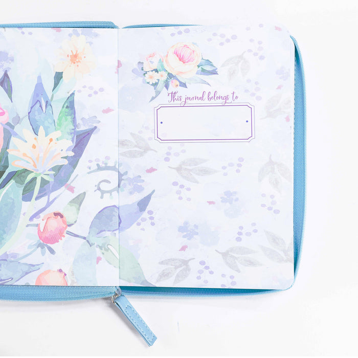 Divinity Boutique Bible Journal - Blue Floral Love Into Hearts Romans 5:5