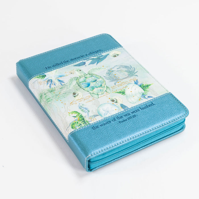 Divinity Boutique Bible Journal - Blue Turtle Psalm 107:29