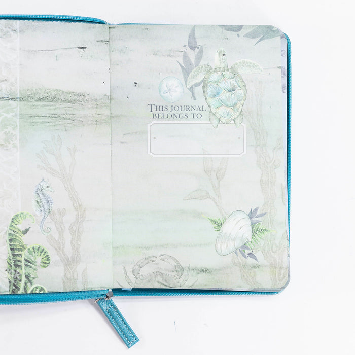 Divinity Boutique Bible Journal - Blue Turtle Psalm 107:29