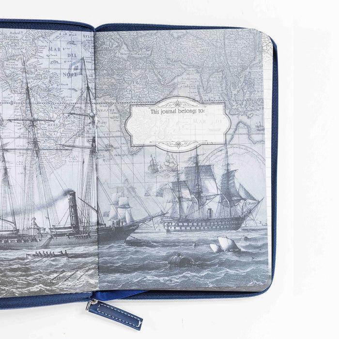 Divinity Boutique Bible Journal - Navy Blue Flying Compass Rose
