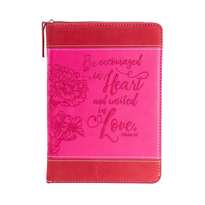 Divinity Boutique Bible Journal - Pink Floral Colossians 2:2