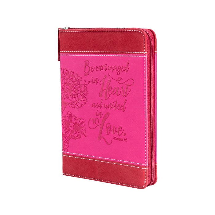 divinity boutique Bible Journal - Pink floral Colossians 2:2
