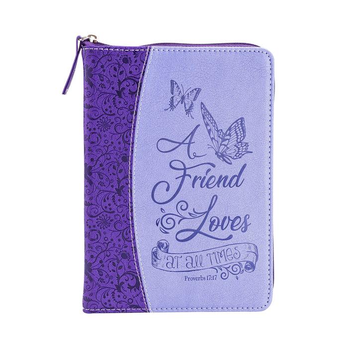 Divinity Boutique Bible Journal - Purple Butterflies Proverbs 17:17