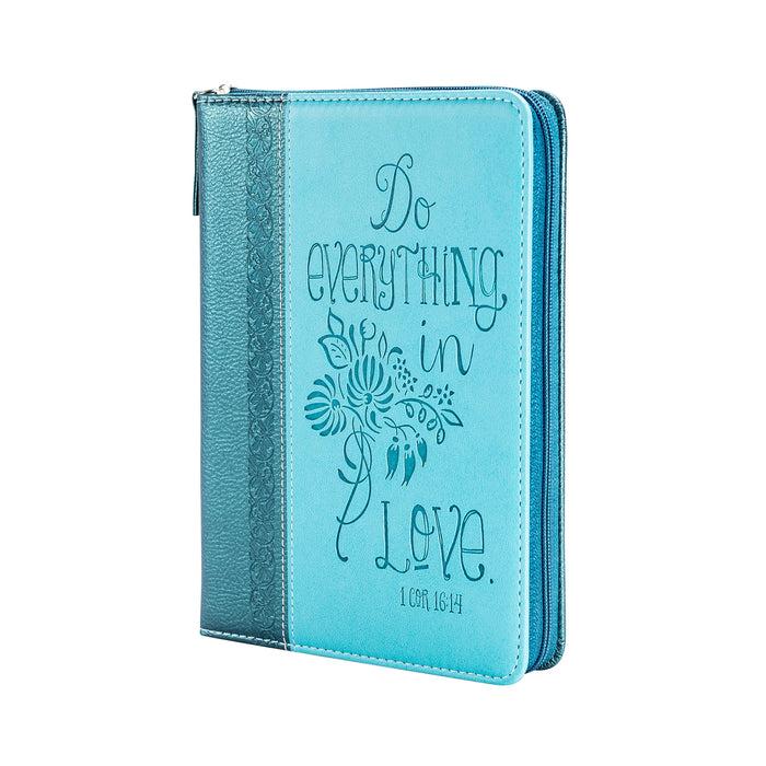 divinity boutique Bible Journal - Teal Floral 1 Cor. 16:14