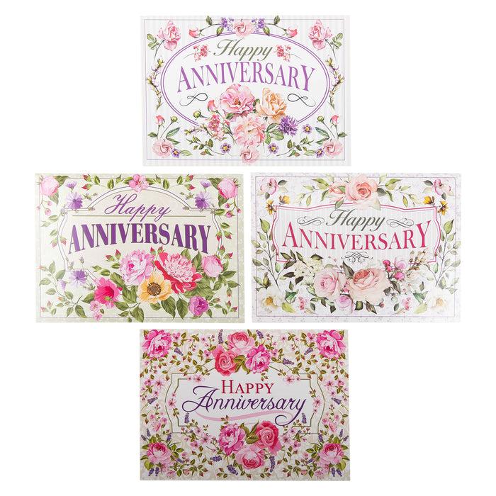 Divinity Boutique Boxed Anniversary Cards - Floral Designs - Set Of 12