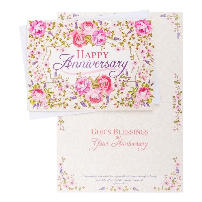 Divinity Boutique Boxed Anniversary Cards - Floral Designs - Set Of 12