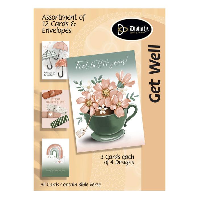 divinity boutique Boxed Cards: Get Well Flowers & Rainbows