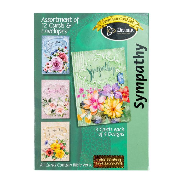 divinity boutique Boxed Cards: Sympathy Floral Assortment
