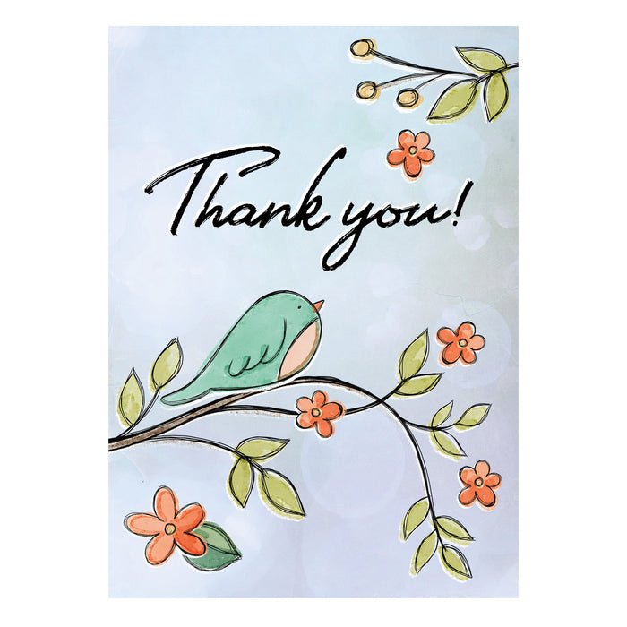 Divinity Boutique Boxed Cards: Thank You Bird On Branch