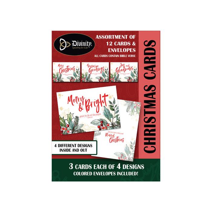 divinity boutique Boxed Christmas Cards: Holly Merry Christmas