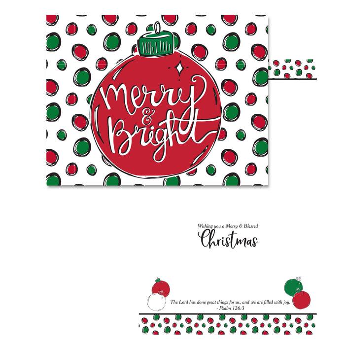 divinity boutique Boxed Christmas Cards: Merry & Bright Ornament