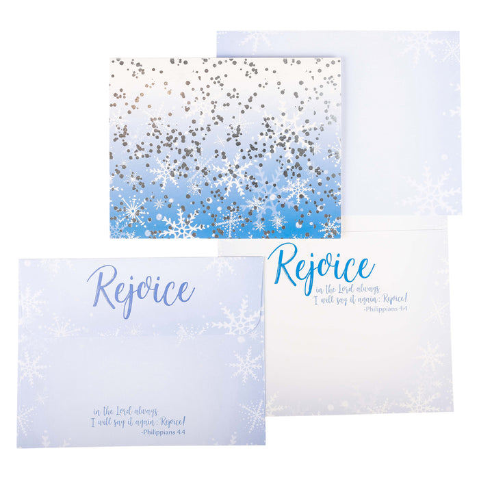 Divinity Boutique Boxed Christmas Cards: Silver Snowflake