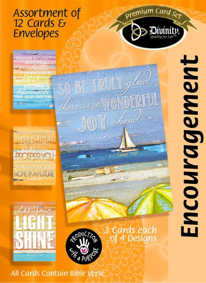 divinity boutique Boxed Encouragement Cards - Beachy Bible Verses - Set of 12