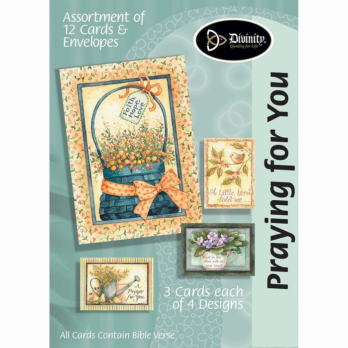 divinity boutique Boxed Greeting Cards - Praying For You Cards - Set of 12