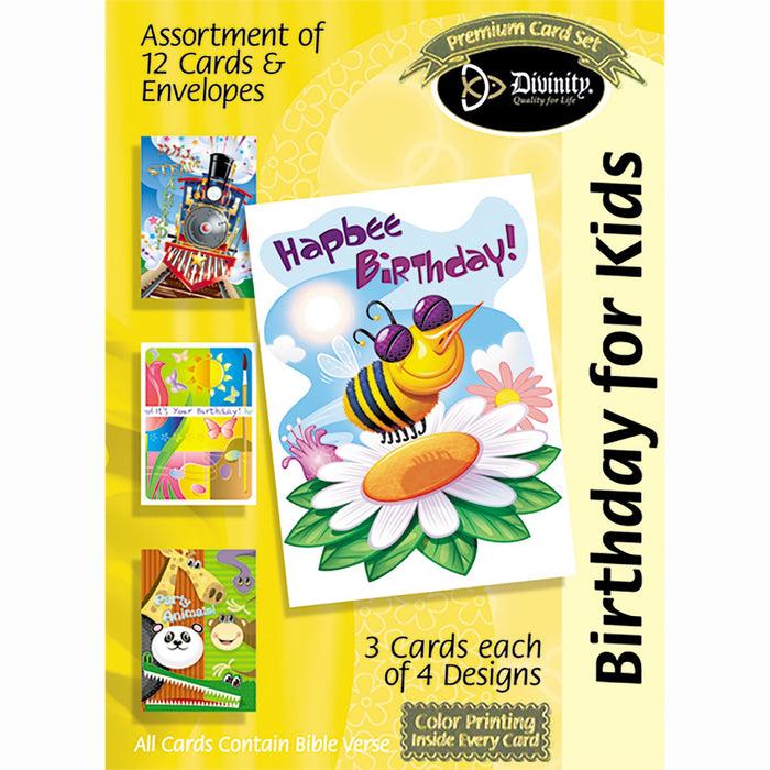 divinity boutique Boxed Kids' Birthday Cards - Set of 12
