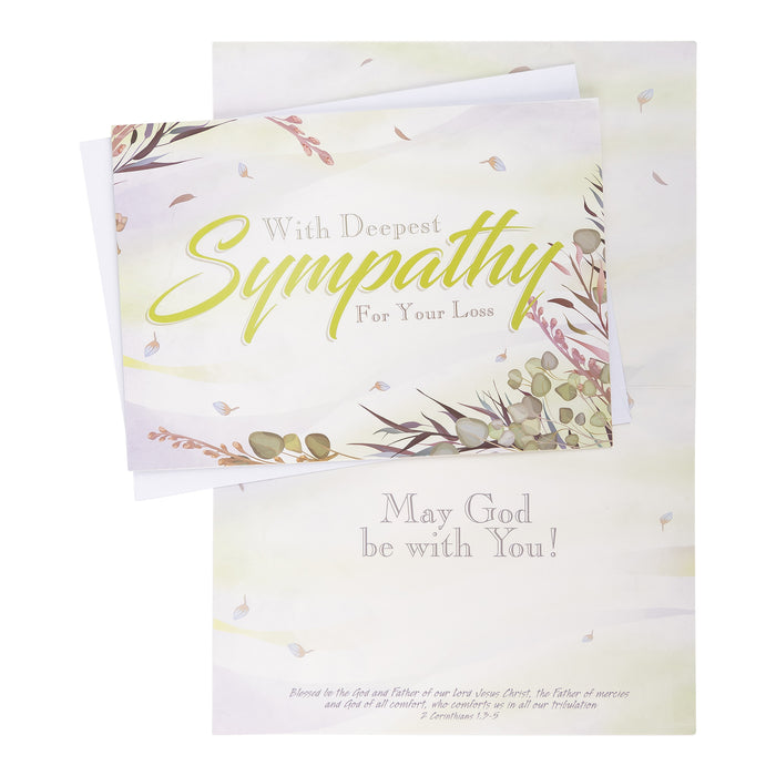 Divinity Boutique Boxed Sympathy Cards - Watercolor Grass - Set Of 12
