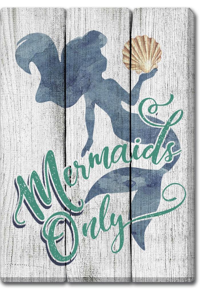 divinity boutique Coastal: Wooden Magnet: Mermaids Only