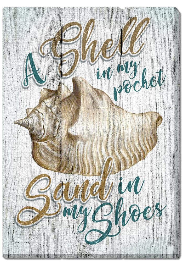 divinity boutique Coastal: Wooden Magnet: Shell in My Pocket