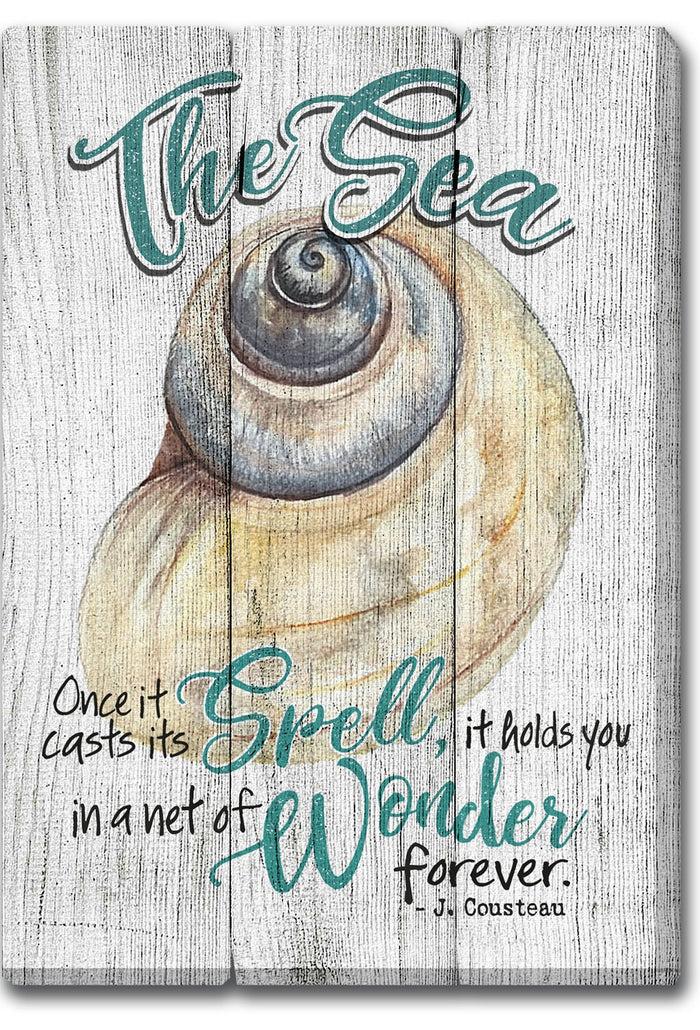 divinity boutique Coastal: Wooden Magnet: The Sea Casts Its Spell