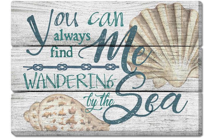 divinity boutique Coastal: Wooden Magnet: Wandering by the Sea