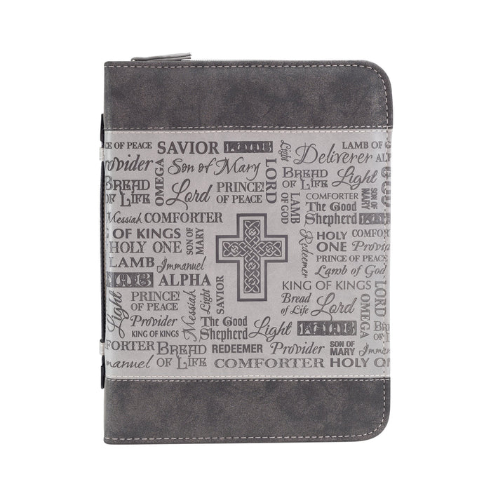 Divinity Boutique Divine Details: Bible Cover - Black And Gray Names