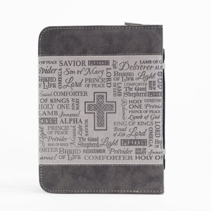 Divinity Boutique Divine Details: Bible Cover - Black And Gray Names