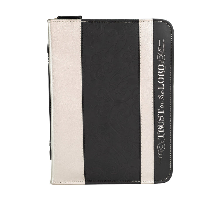 Divinity Boutique Divine Details: Bible Cover - Black & Silver Trust In The Lord - Proverbs 3:5
