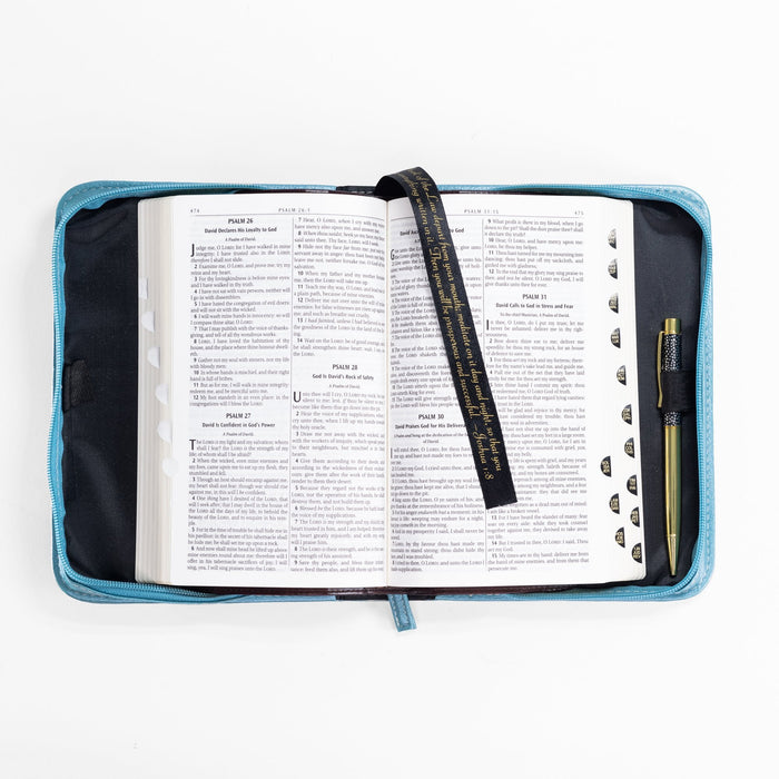 Divinity Boutique Divine Details: Bible Cover - Blue Sea Turtle - Psalm 107:29