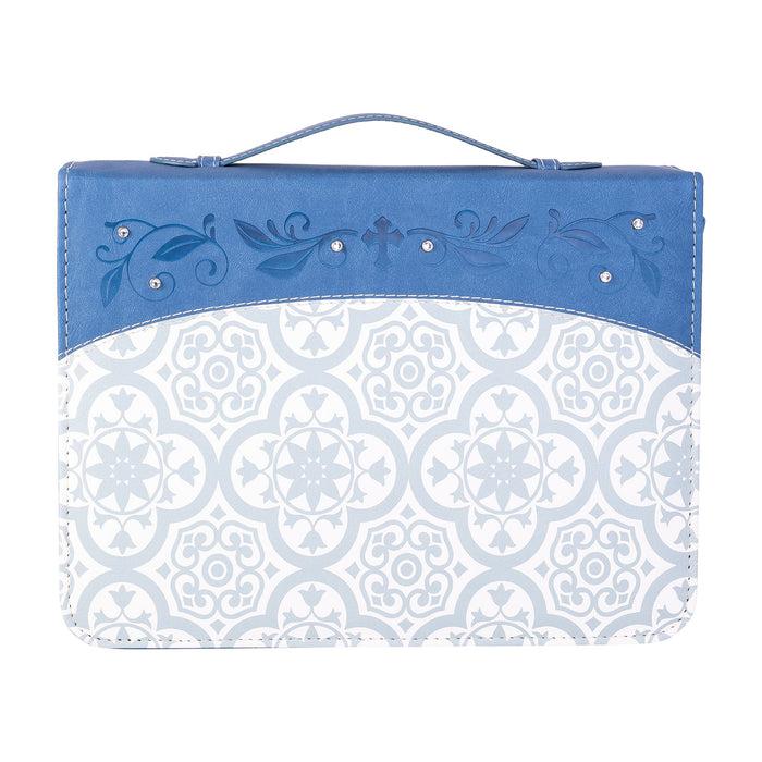 Divinity Boutique Divine Details: Bible Cover - Blue Tile W/Gem