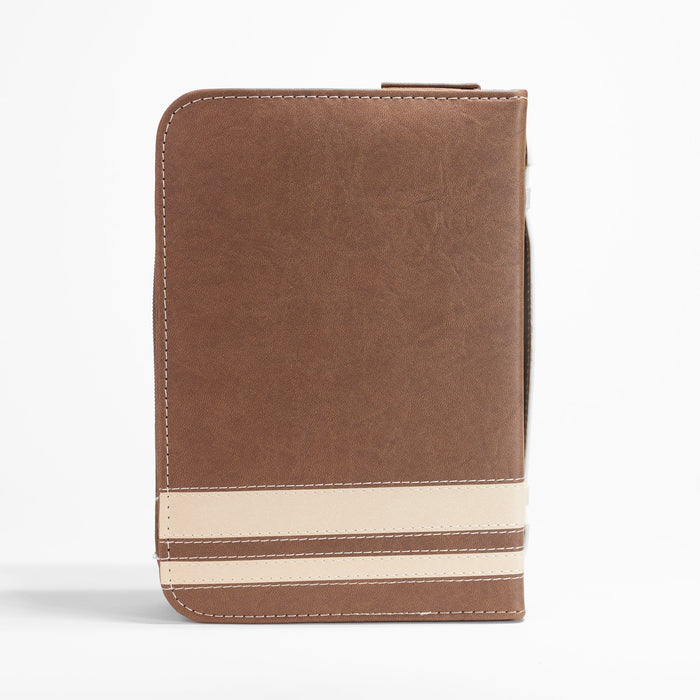 Divinity Boutique Divine Details: Bible Cover - Brown & Cream - Matthew 19:26