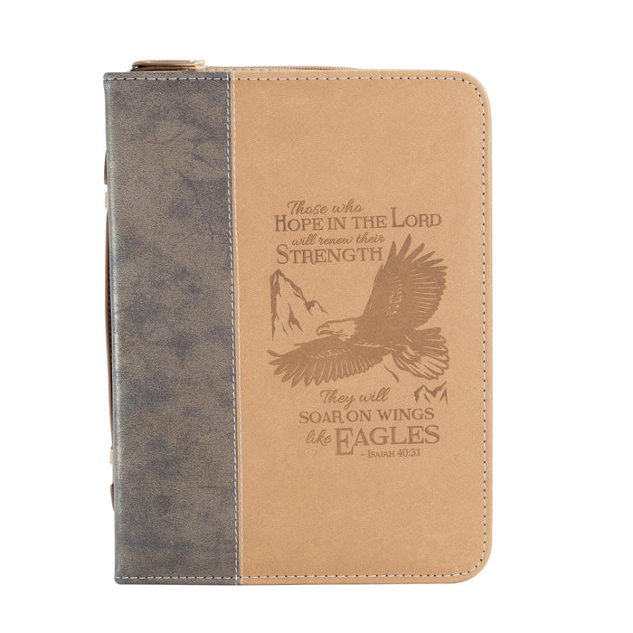 Divinity Boutique Divine Details: Bible Cover - Brown Wings Of Eagles - Isaiah 40:31
