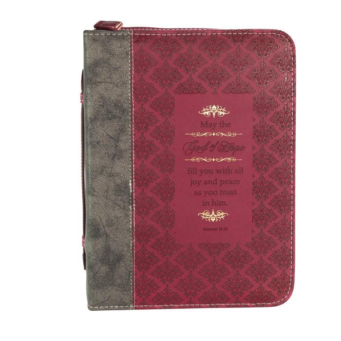 Divinity Boutique Divine Details: Bible Cover - Burgundy God Of Hope - Romans 15:13